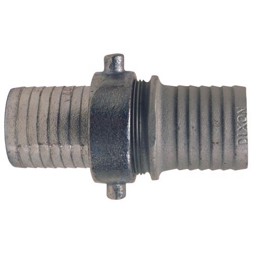 King™ Short Shank Suction Complete Coupling NPSM Plated Iron with Plated Iron nut